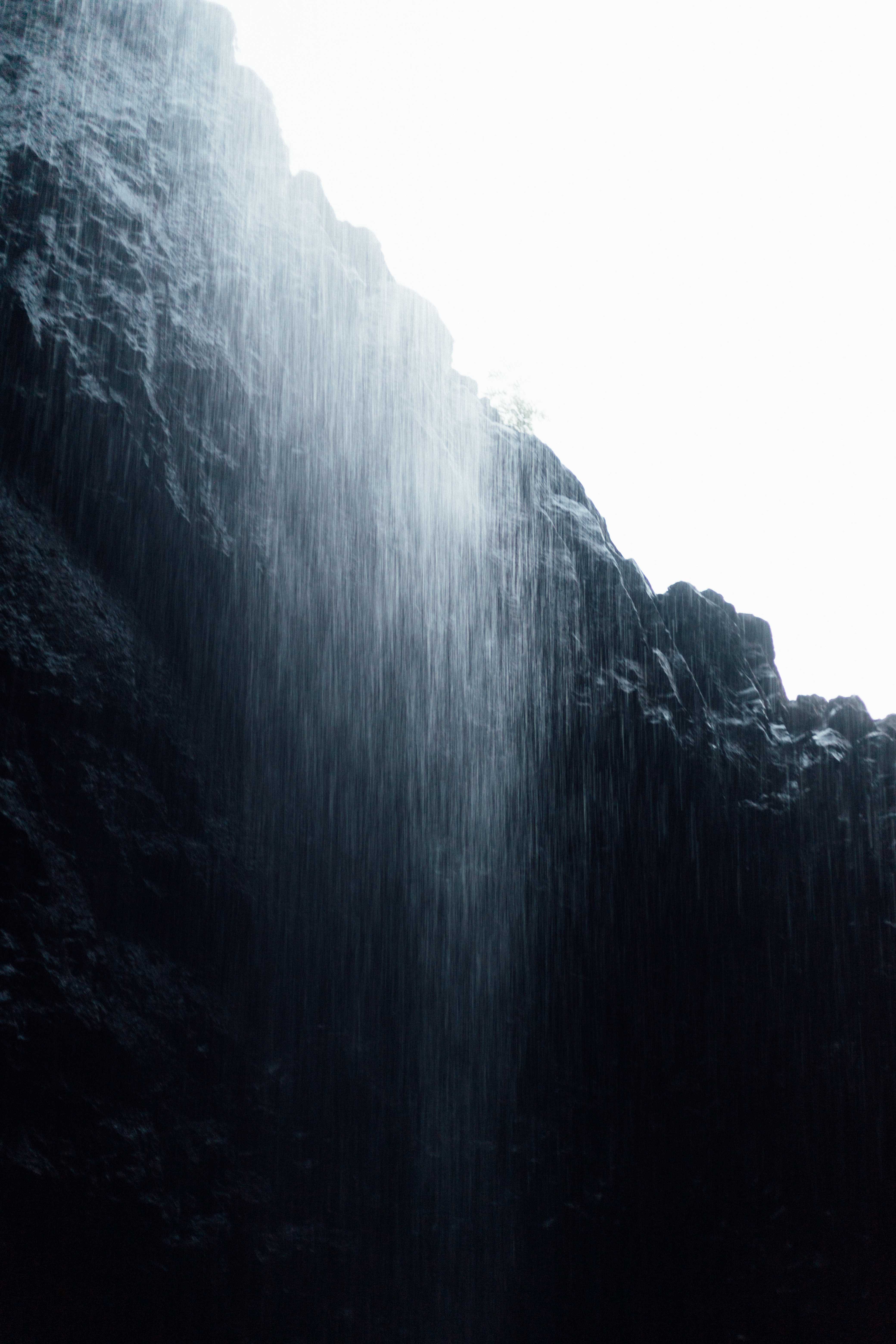 Long-exposure shot of a waterfall 